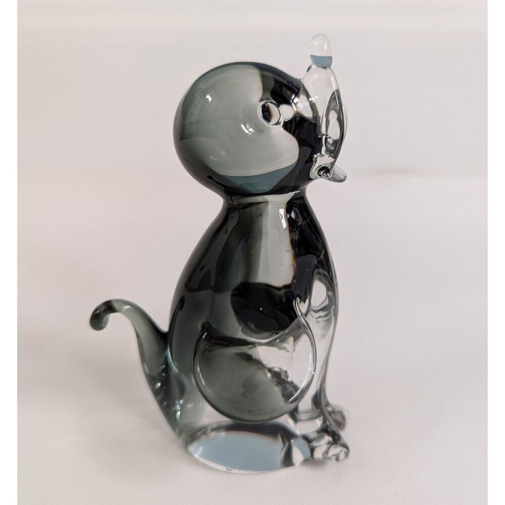 Murano Glass Seal Sea Lion Smokey Gray Vintage Figurine Hand Blown - Picture 6 of 7